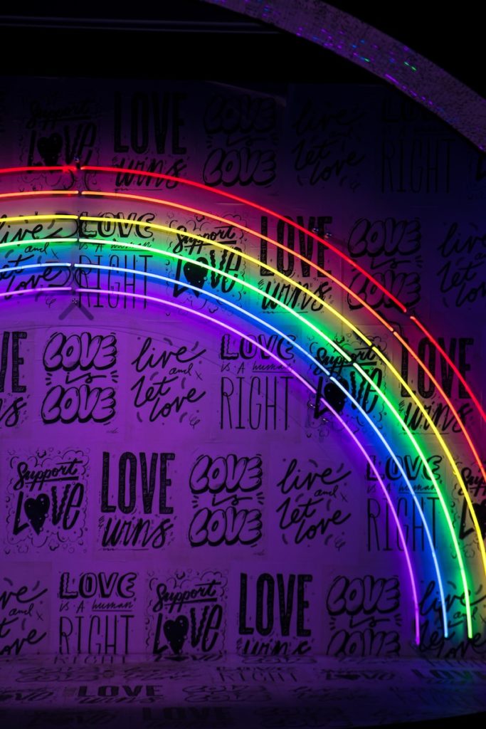 assorted-color led Pride lights